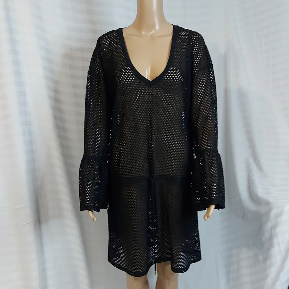 Calvin klein coverups size Large/XLarge Long sleeves color black - Picture 3 of 16